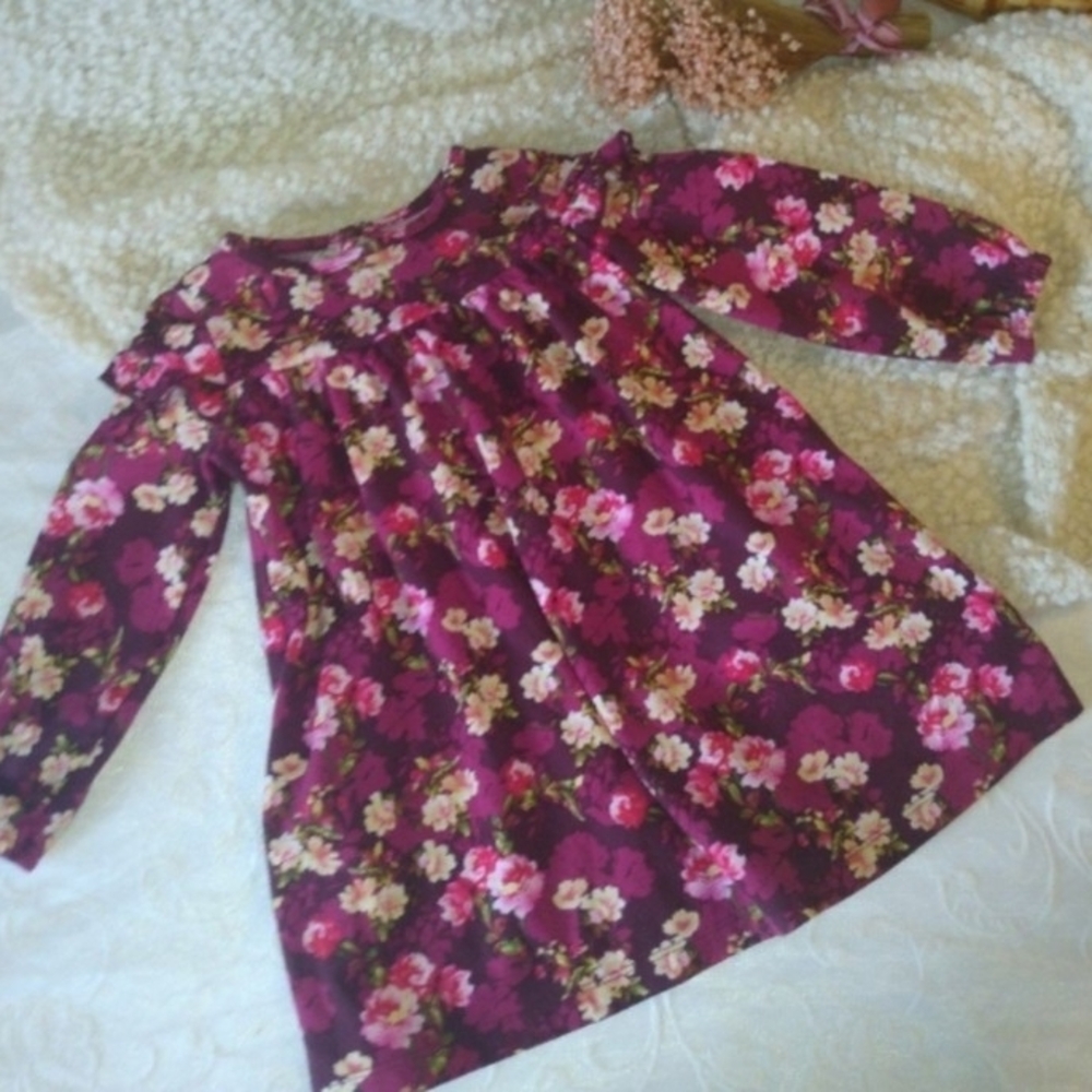 Nanette Baby Floral Dress - Pink and Purple
